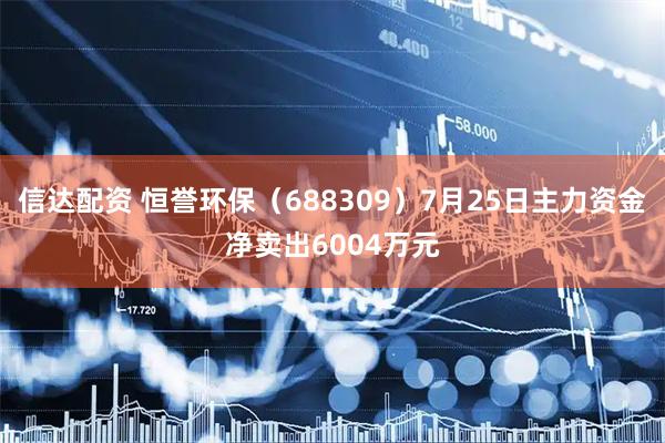 信达配资 恒誉环保（688309）7月25日主力资金净卖出6004万元