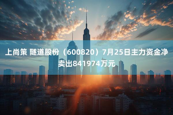 上尚策 隧道股份（600820）7月25日主力资金净卖出841974万元