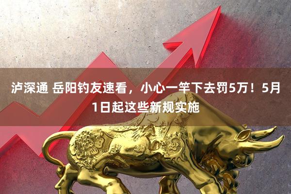 泸深通 岳阳钓友速看，小心一竿下去罚5万！5月1日起这些新规实施